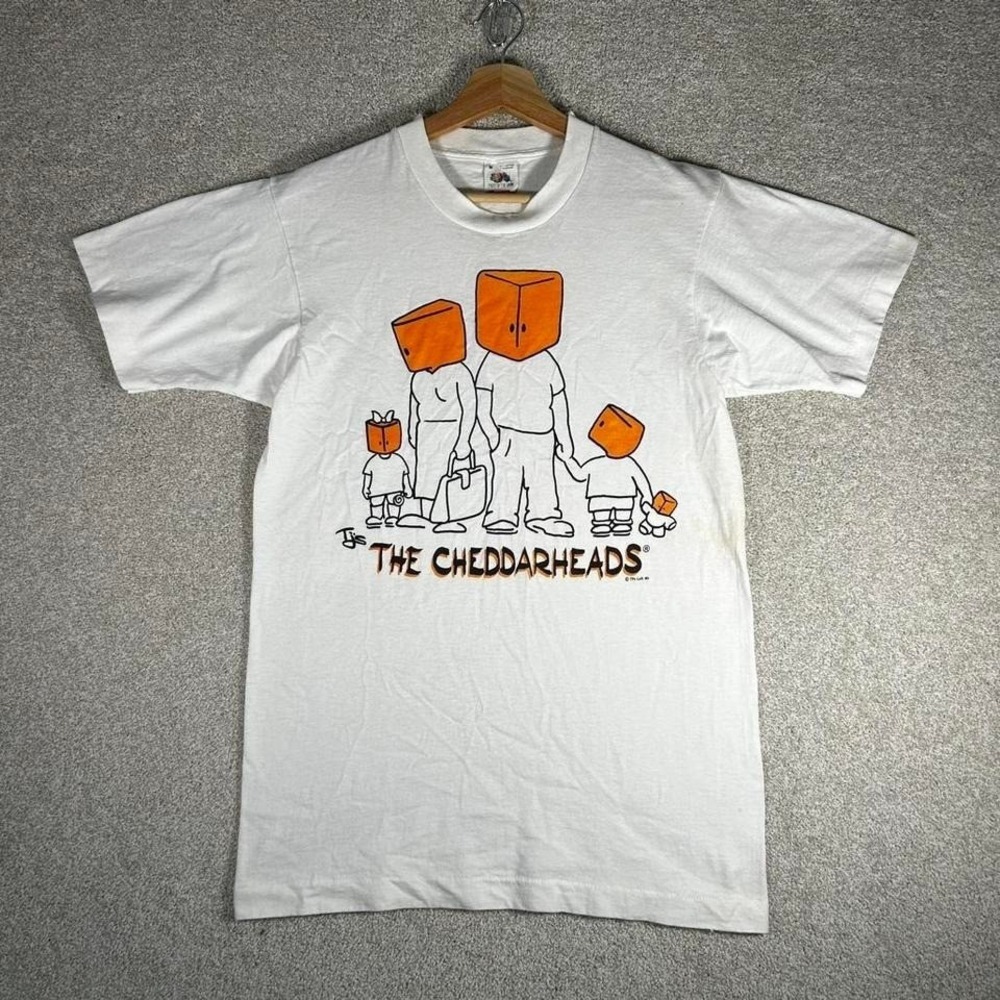 Vintage 90s The cheddar heads Wisconsin single stitch tee shirt tshirt